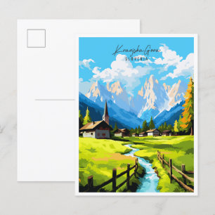 Carte Postale Kranjska Gora Slovénie illustration de voyage vint