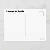 Carte Postale Krasnoïarsk, Russie (Dos)