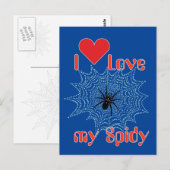 Carte Postale Kreuzspinne im Netz (Devant / Derrière)