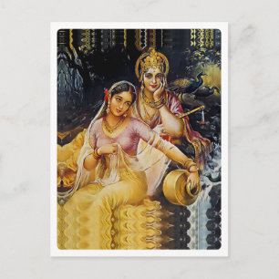 Carte Postale KRISHNA - divinité hindoue -