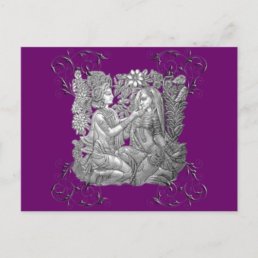 Carte Postale Krishna et Radha (Devant)