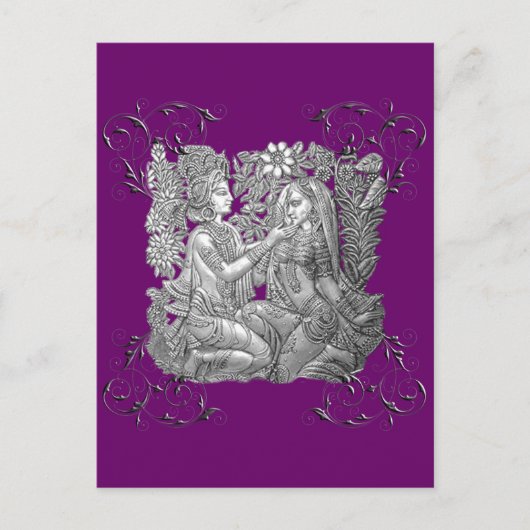 Carte postale Krishna et Radha (Devant)