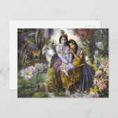 Carte postale Krishna et Radha (Devant / Derrière)