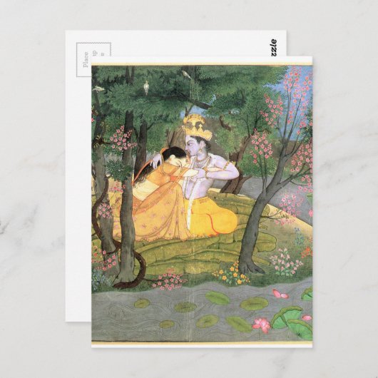 Carte Postale Krishna et Radha (Devant / Derrière)
