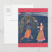 Carte Postale Krishna jouant une flûte, de la "Vahula" (Devant / Derrière)