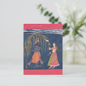 Carte Postale Krishna jouant une flûte, de la "Vahula" (Debout devant)