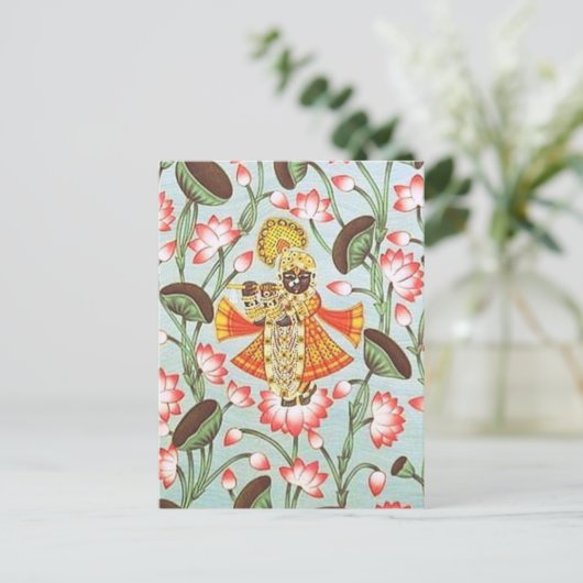 carte postale krishna pichwai (Debout devant)