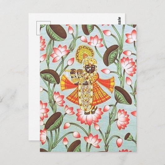 carte postale krishna pichwai (Devant / Derrière)