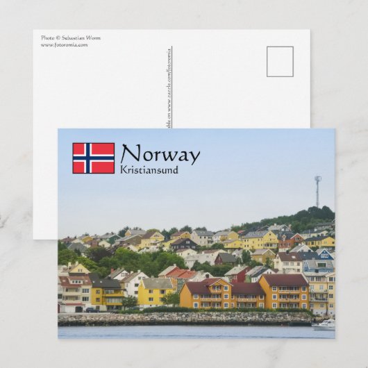 Carte Postale Kristiansund Norvège (Devant / Derrière)