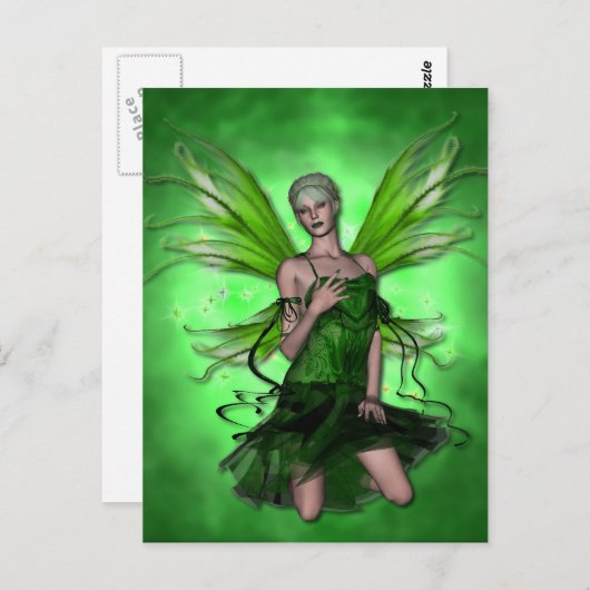 Carte Postale KRW Absinthe La Fée Verte (Devant / Derrière)