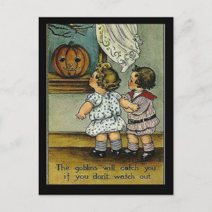 Carte Postale KRW Goblins Vous Ramènera Halloween Vintage