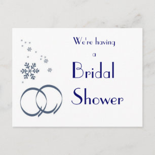 Carte Postale KRW Hiver Mariage Douche personnalisée Invitation
