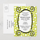 Carte Postale KRW Lime Circle Douche personnalisée Invitation (Devant / Derrière)