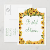 Carte Postale KRW Sunflower Custom Bridal Show Invitation (Devant / Derrière)