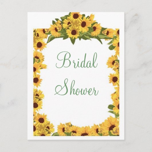 Carte Postale KRW Sunflower Custom Bridal Show Invitation (Devant)