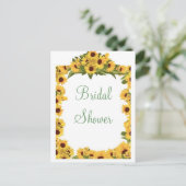 Carte Postale KRW Sunflower Custom Bridal Show Invitation (Debout devant)