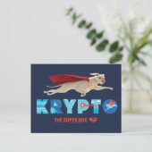 Carte Postale Krypto Le Super Chien (Debout devant)