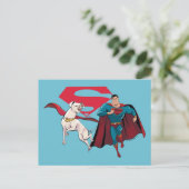 Carte Postale Krypto & Superman (Debout devant)