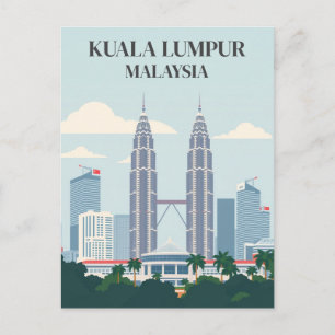Carte Postale Kuala Lumpur Malaisie Tours Petronas Horizon urbai