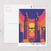 Carte Postale Kuala Lumpur Petronas Twin Towers  (Devant / Derrière)