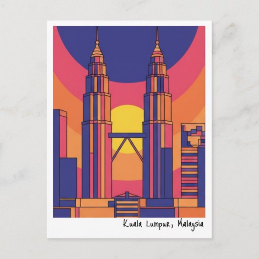 Carte Postale Kuala Lumpur Petronas Twin Towers  (Devant)