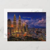 Carte Postale Kuala Lumpur skyline (Devant / Derrière)