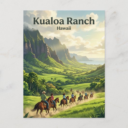 Carte Postale Kualoa Ranch Hawaï (Devant)