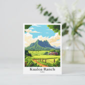 Carte Postale Kualoa Ranch Hawaii Illustration du portrait de vo (Debout devant)