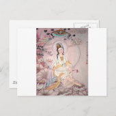 Carte Postale Kuan Yin ; Déesse bouddhiste de compassion (Devant / Derrière)