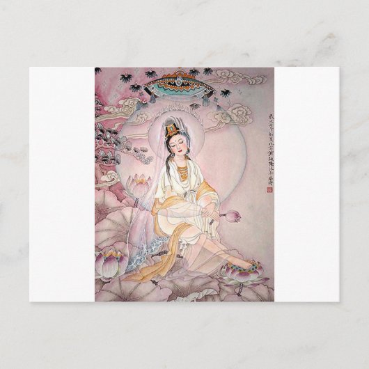 Carte Postale Kuan Yin ; Déesse bouddhiste de compassion (Devant)