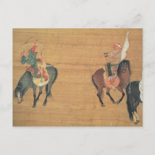 Carte Postale Kublai Khan (1214-94) Chasse (détail), Yuan dynas