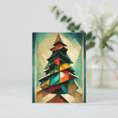 Carte Postale Kubnismus. Weihnachtsbaum modern abstrakt gemalt. (Debout devant)