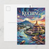 Carte Postale Kuching Malaisie (Devant / Derrière)