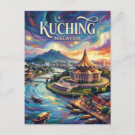 Carte Postale Kuching Malaisie (Devant)