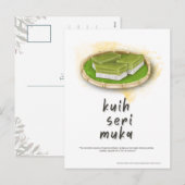 Carte postale Kuih Seri Muka de Malaisie (Devant / Derrière)