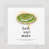Carte postale Kuih Seri Muka Malaysia (Devant / Derrière)