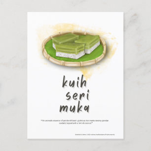 Carte postale Kuih Seri Muka Malaysia