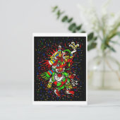 carte postale kukulcan colorée (Debout devant)