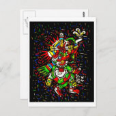 carte postale kukulcan colorée (Devant / Derrière)