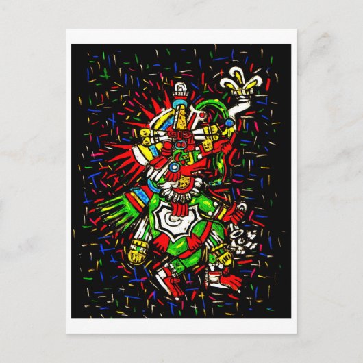 carte postale kukulcan colorée (Devant)