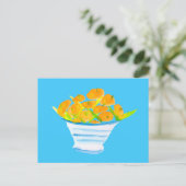 Carte Postale Kumquats orange aquarelle fruit (Debout devant)