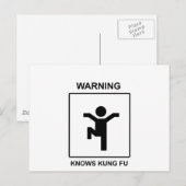 Carte Postale Kung Fu (Devant / Derrière)