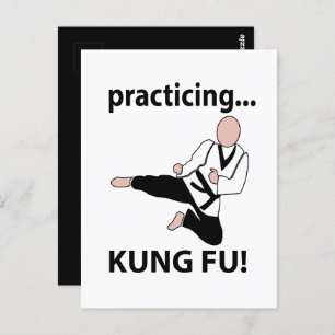 Carte Postale Kung Fu Black Belt Arts martiaux