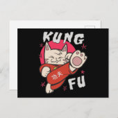 Carte Postale Kung Fu Cat (Devant / Derrière)