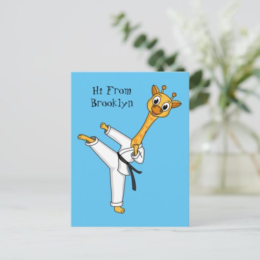 Carte Postale Kung Fu giraffe (Debout devant)