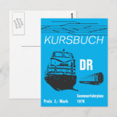 Carte Postale Kursbuchdesign Deutsche Reichsbahn (Devant / Derrière)