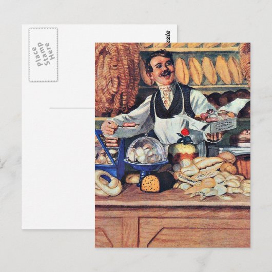 Carte Postale Kustodiev - Baker (Devant / Derrière)