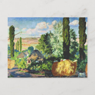 Carte Postale Kustodiev - Paysage en Ukraine