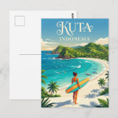 Carte Postale Kuta Indonésie (Devant / Derrière)