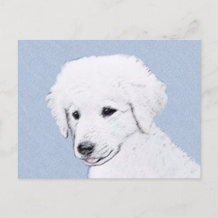 Carte Postale Kuvasz Peinture - Cute Original Chien Art